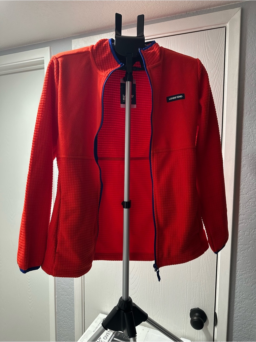 Lands' End Kids Bright Red Fleece Puffer Jacket